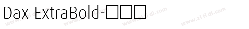 Dax ExtraBold字体转换